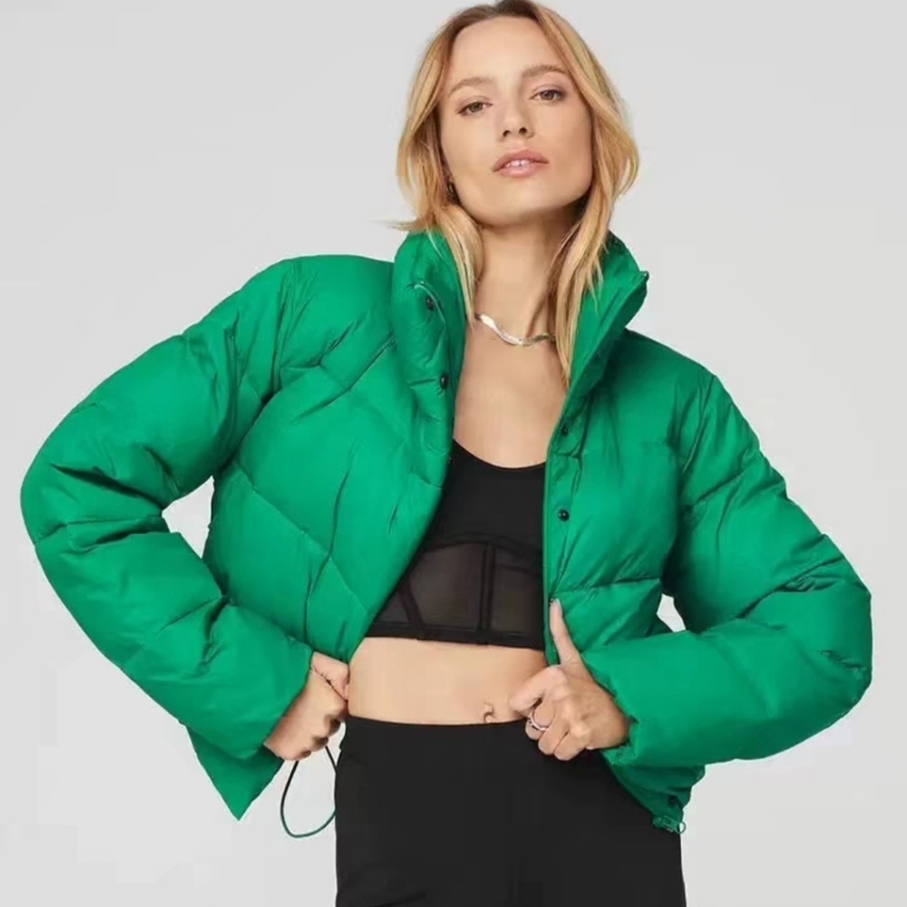 Discontinued Color Alo yoga Gold Rush Puffer - Green Emerald - Small Nwot